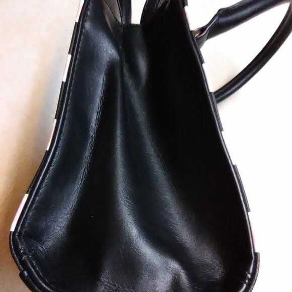 Tommy Hilfiger pink & black & cream ? striped handbag NEW NWT - Picture 5 of 16